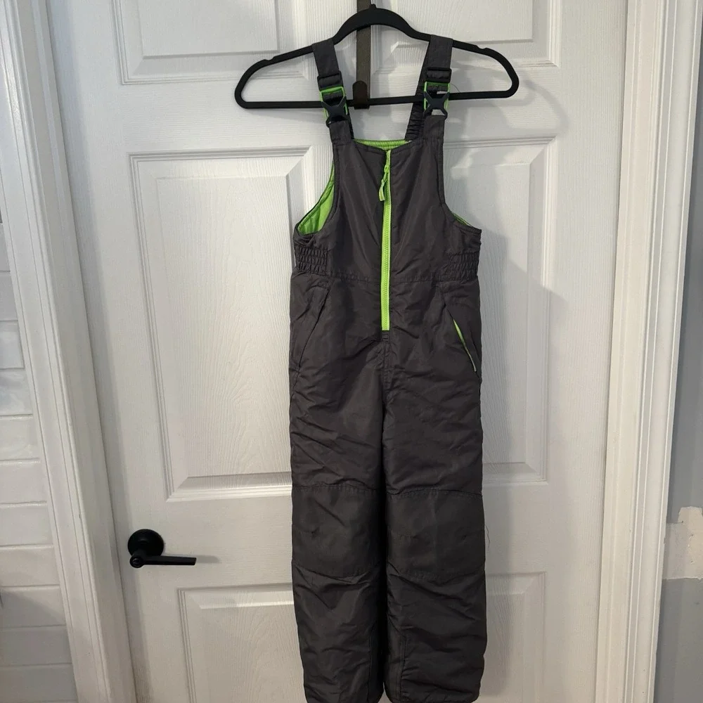 C9 By CHAMPION  Black Green Insulated Ski Snowsuit Overall Pants  Kids SZ: S 6-7